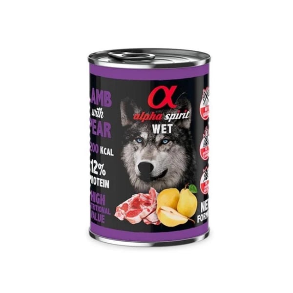 Alpha Spirit Wet Foot Armutlu Hindi Etli Yetişkin Köpek Konservesi 400 Gr