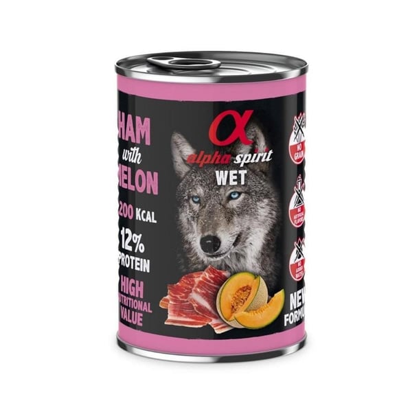 Alpha Spirit Yetişkin Köpek Konservesi Jambonlu Kavunlu 400 gr