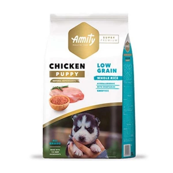 Amıty Süper Premium HYPO-ALLERGENIC Tavuklu Düşük Tahıllı Yavru Köpek Maması 4KG