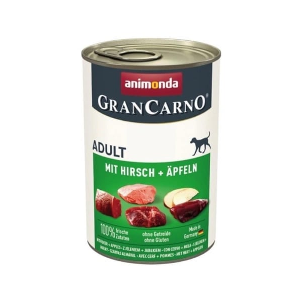 Animonda GranCarno Elmalı ve Geyik Etli Yetişkin Köpek Konservesi 400gr