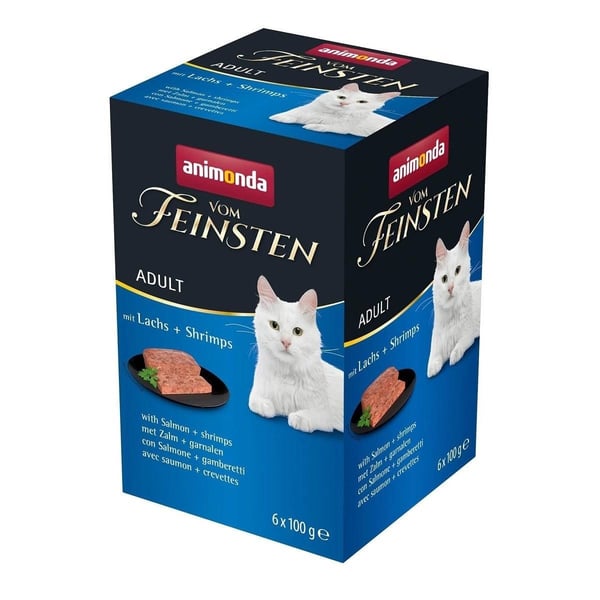 Animonda Vom Feinsten Somonlu ve Karidesli Yetişkin Kedi Konservesi 6x100g