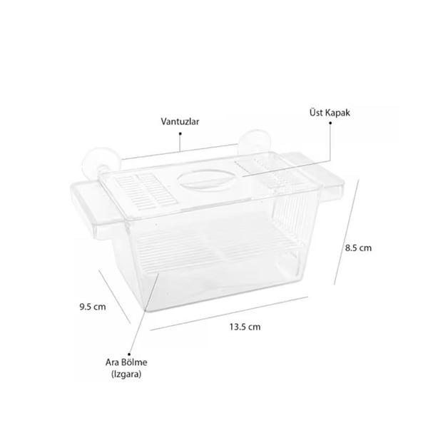 Atlantik Tekli Kristal Balık Yavruluk 13,5 Cm x 8,5 Cm