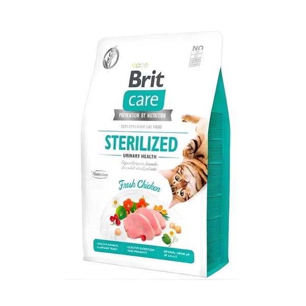 Brit Care Hypo-Allergenic Üriner Sistem Sağlığı için Tahılsız Kısırlaştırılmış Kedi Maması 2 kg