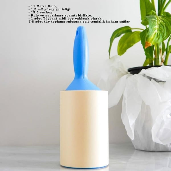Büyük Boy Tüy Toplama Rulosu 11 Metre - 13,5x9cm 26cmx9cm - 1 adet
