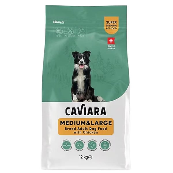 Caviara Tavuklu Orta ve Büyük Irk Yetişkin Köpek Maması 12 Kg