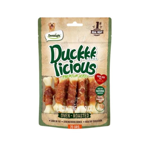 Dentalight Duckkk Licious Kurutulmuş Ördekli Kalsiyum Kemik Köpek Ödül Maması 70gr