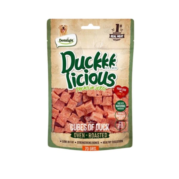 Dentalight Duckkk Licious Kurutulmuş Ördekli Küp Köpek Ödül Maması 70gr