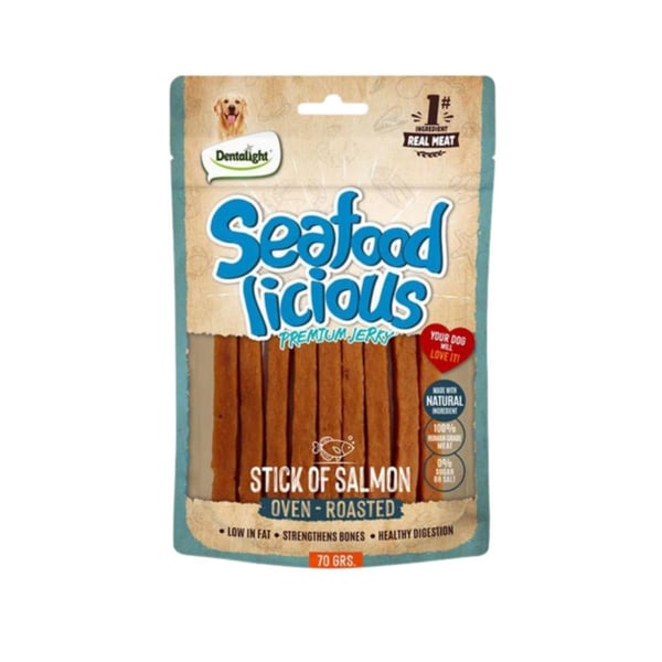 Dentalight Seafood Licious Kurutulmuş Somonlu Çubuk Köpek Ödül Maması 70gr