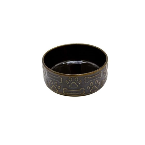 Design Seramik Mama ve Su Kabı Oksit Yeşil 12cm