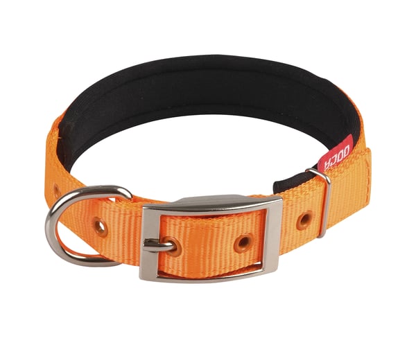 DOCA DOKUMA TURUNCU KÖPEK BOYUN TASMASI 2,5 X 32-44 CM