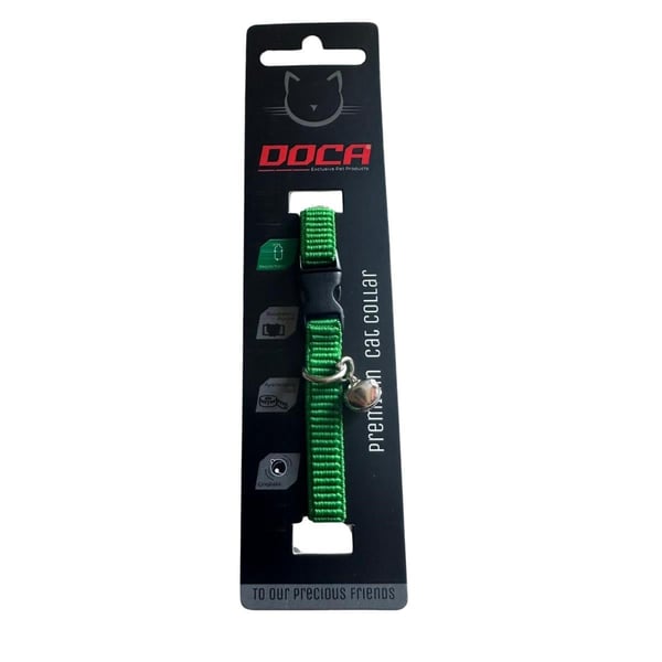 DOCA LASTİKL KEDİ BOYUN TASMASI 1,2 * 18-38 CM YEŞİL