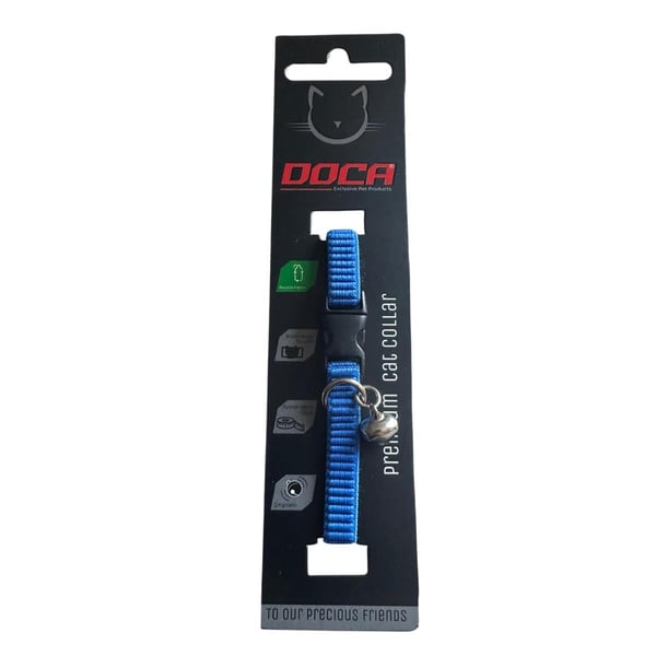 DOCA LASTİKL KEDİ BOYUN TASMASI 1,2 * 18-38 CM MAVİ