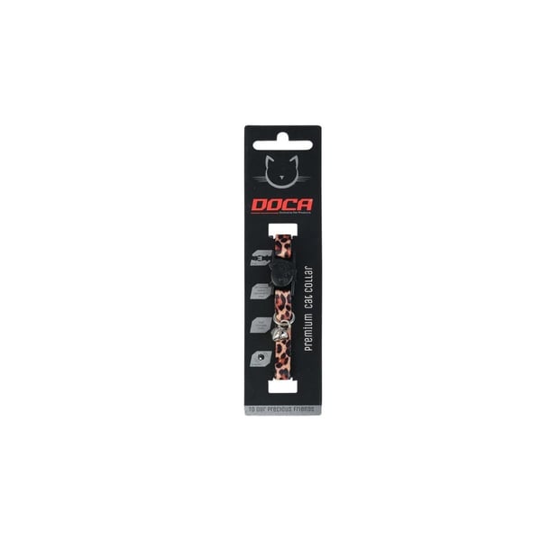 DOCA LEOPAR DESENLİ KEDİ BOYUN TASMASI  1,2 X 18-28 CM