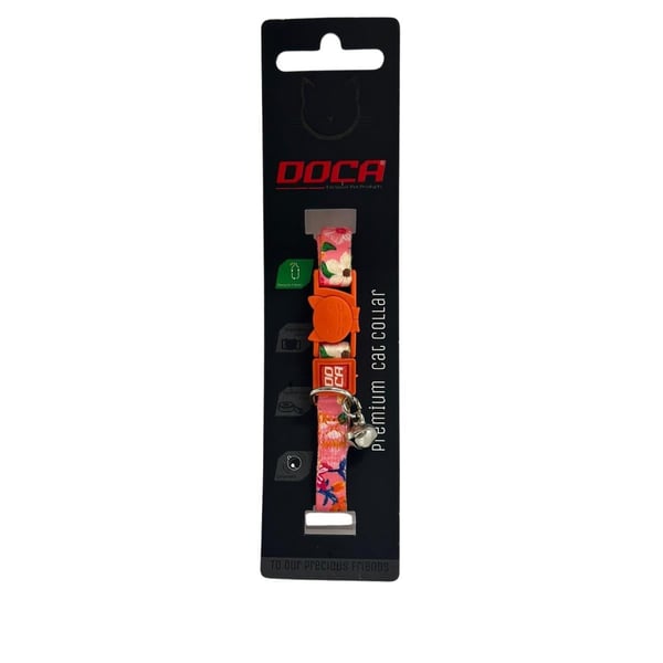 Doca Premium Spring Desenli Kedi Boyun Tasması 1,2 x 18-38 Cm