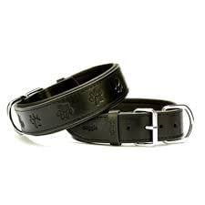 DOGGİE KONFOR DERİ PATİ DESENLİ BOYUN TASMASI SİYAH 4X57-65CM
