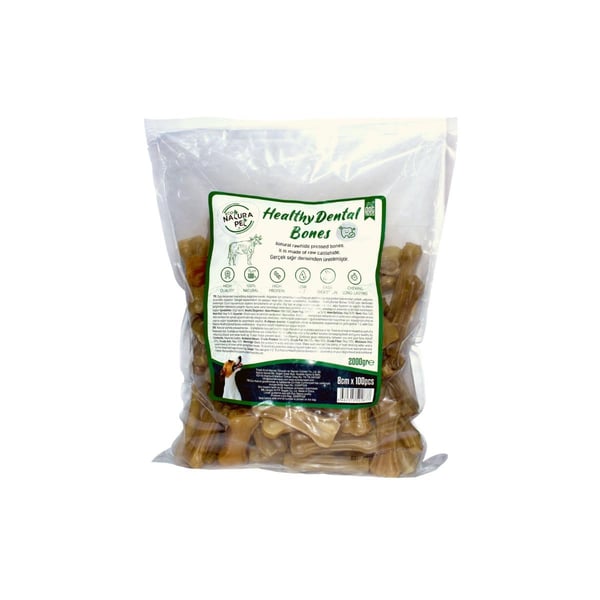 Eco Natura Pet Healty Dental Bones Natural Pres Kemik 8Cm 100Lü 2000Gr