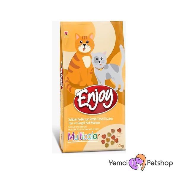 Enjoy Renkli Taneli Tavuklu 10 kg Yetişkin Kedi Maması