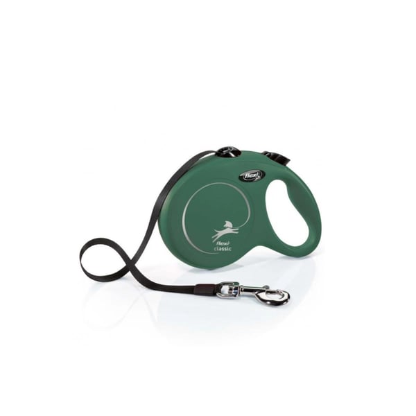 Flexi New Classic Otomatik Şerit Köpek Gezdirme Kayışı 5m M Yeşil