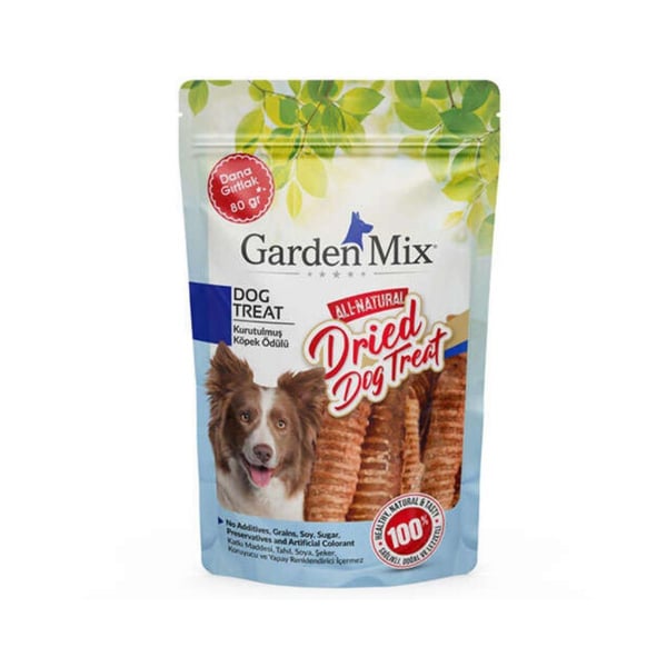 Garden Mix Kurutulmuş Dana Gırtlak Köpek Ödülü 80 Gr