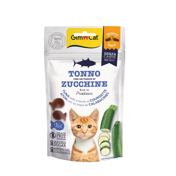 Gimcat Crunchy Snacks Ton Balıklı & Kabaklı Tahılsız Kedi Ödülü 50 gr