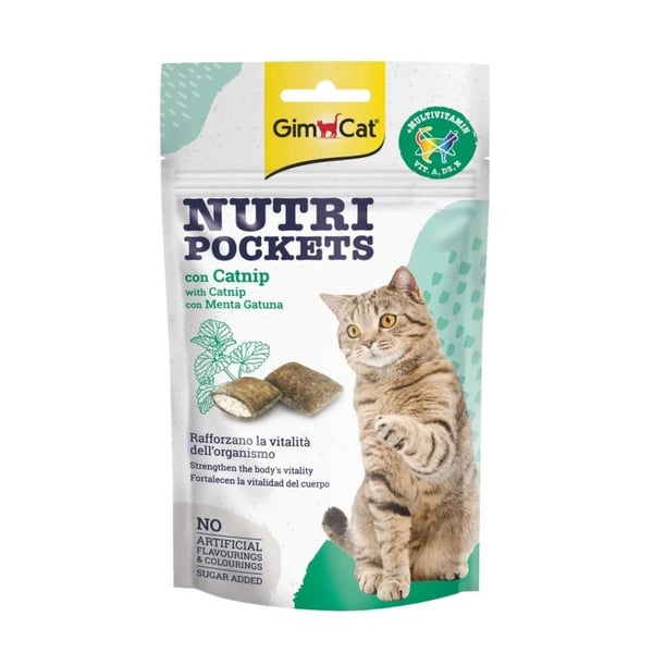 Gimcat Nutri Pockets Kedi Ödülü Kedi Otu & Multivitamin 60g