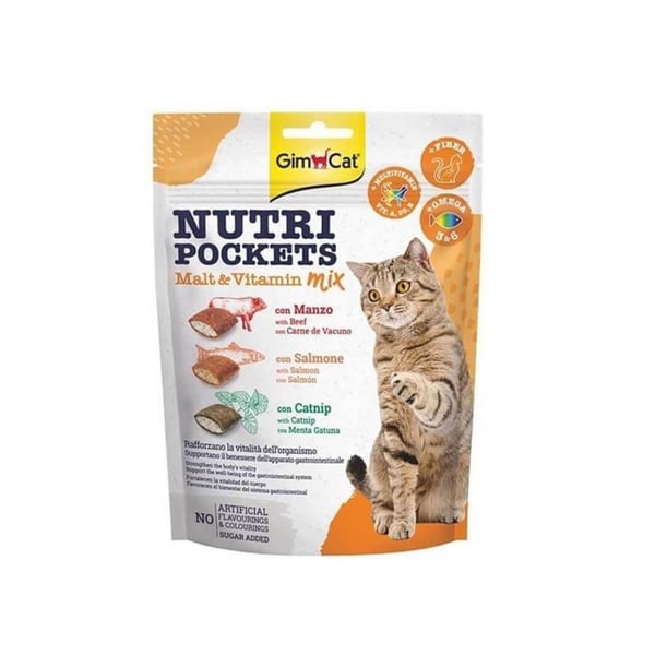 GimCat Nutripockets Malt Vitamin Mix Kedi Ödülü 150 Gr