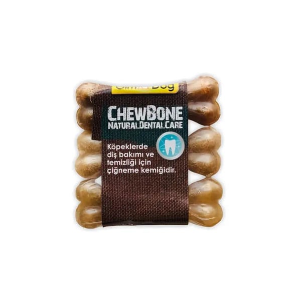 GimDog Mordimi Press Köpek Ödül Kemiği (3lü) Natural 9cm