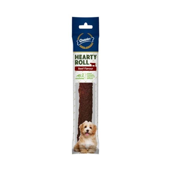 Gnawlers Hearty Roll Doğal Kolajen Biftekli Köpek Ödül Kemiği 22,5cm 80gr