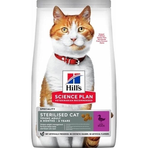 Hill's Sterilised Ördek Etli 3 kg Yetişkin Kedi Maması