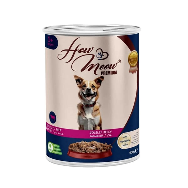 How Meow Biftekli Yetişkin Köpek Konservesi 400 Gr