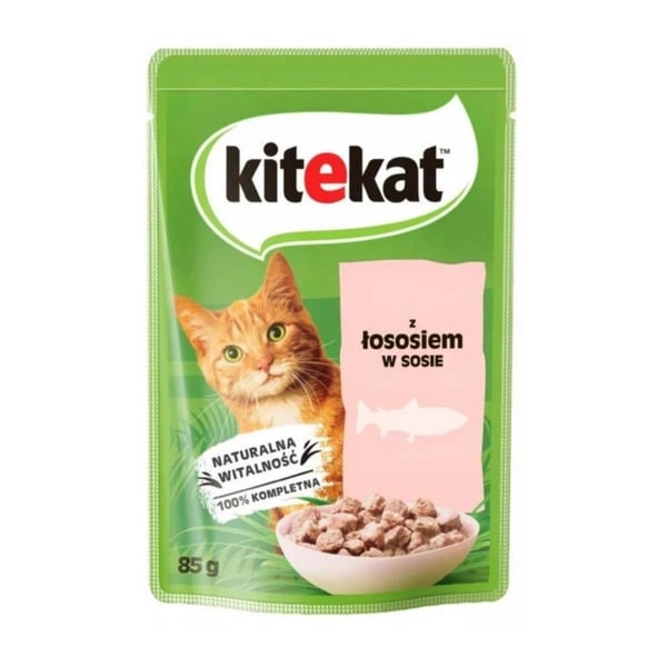Kitekat Gravy Sos İçinde Somonlu Yetişkin Kedi Konservesi 85gr