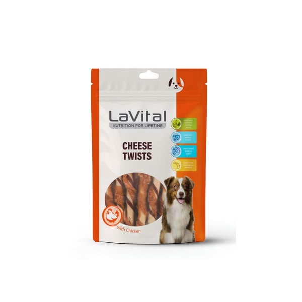 LaVital Cheese Twists Tavuklu ve Ördek Etli Peynirli Köpek Ödül Çubuğu 100gr