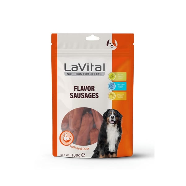 LaVital Flavor Sausages Ördek Etli Sosis Köpek Ödül Maması 100gr