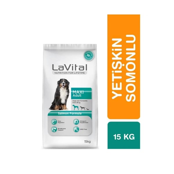 LaVital Somonlu Büyük Irk Yetişkin Köpek Maması 12+3 kg