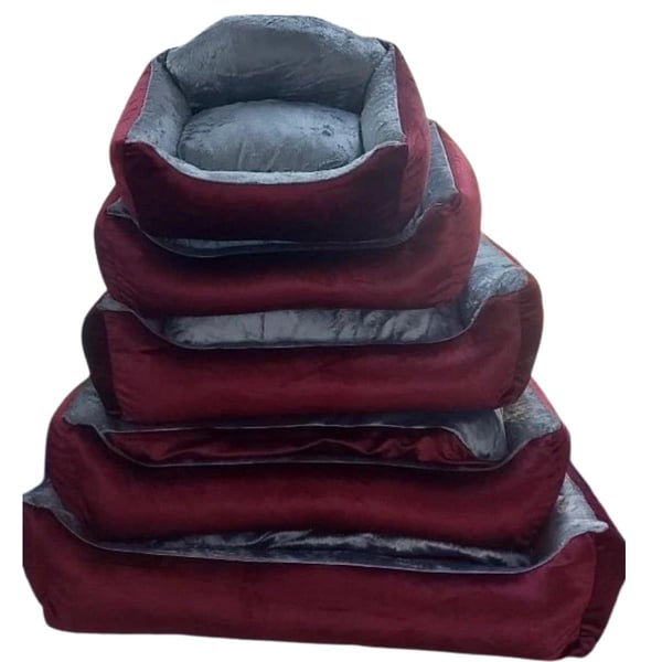 LİON PET BORDO KADİFE KEDİ KÖPEK YATAĞI  M  65*55 CM