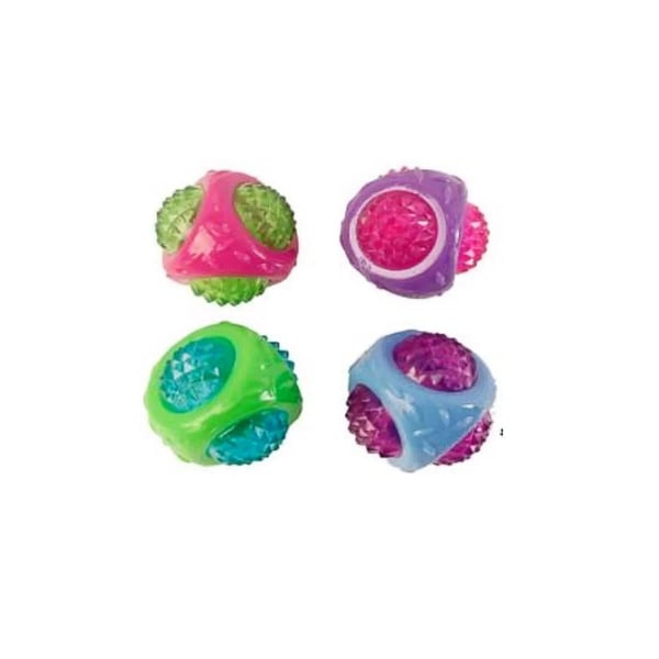 LionPet Kauçuk Işıklı Top Köpek Oyuncağı 8 cm (Karışık Renk)