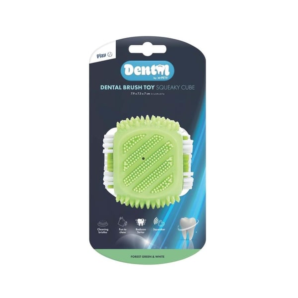 M-PETS DENTAL SQUEAKY CUBE DİŞ FIRÇALI KÖPEK OYUNCAĞI