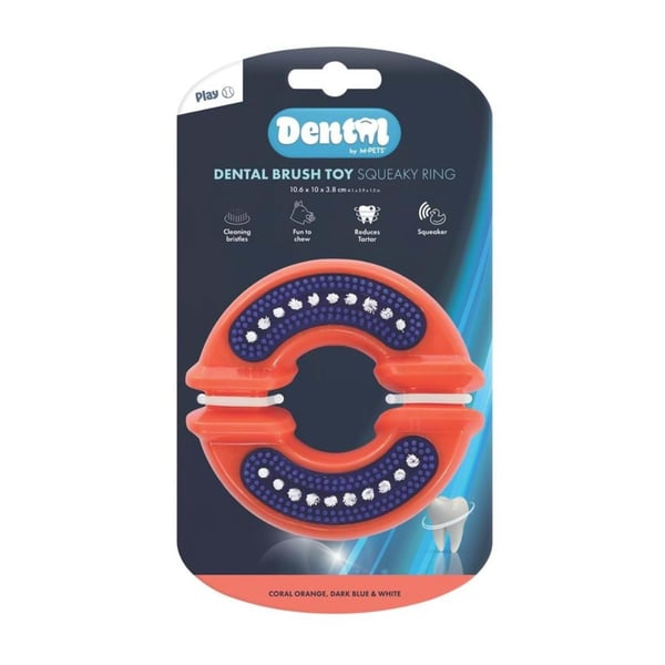 M-PETS DENTAL SQUEAKY RING DİŞ FIRÇALI KÖPEK OYUNCAĞI