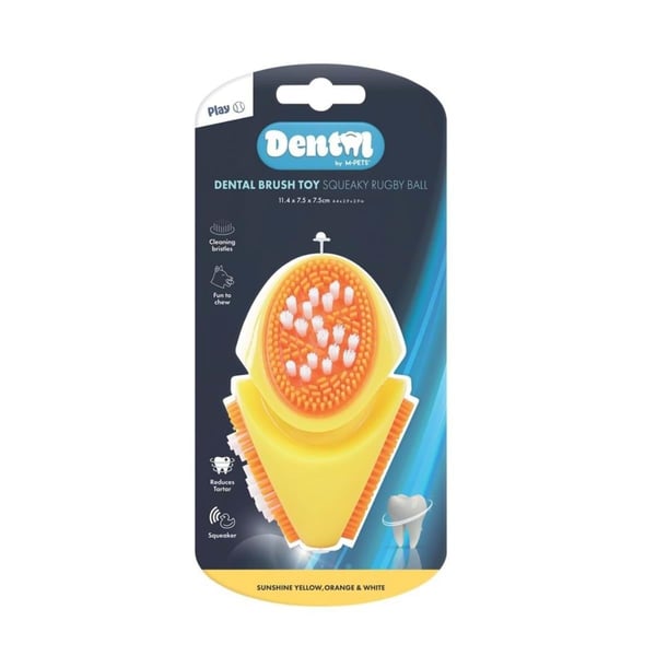 M-PETS DENTAL SQUEAKY RUBY BALL DİŞ FIRÇALI KÖPEK OYUNCAĞI