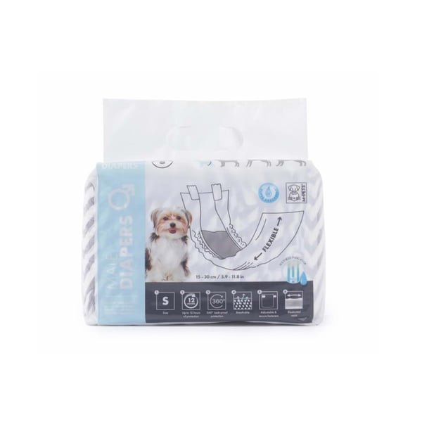 M-PETS DIAPERS ERKEK KÖPEKLER İÇİN KÜLOT (S) 12Lİ