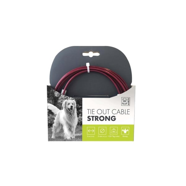 M-PETS STRONG BAHÇE BAĞLAMA HALATI 3MT KIRMIZI