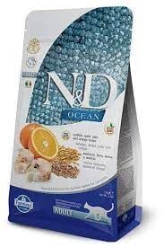 N&D Ocean Düşük Tahıllı Morina Balıklı ve Portakallı 1.5 kg Yetişkin Kedi Maması