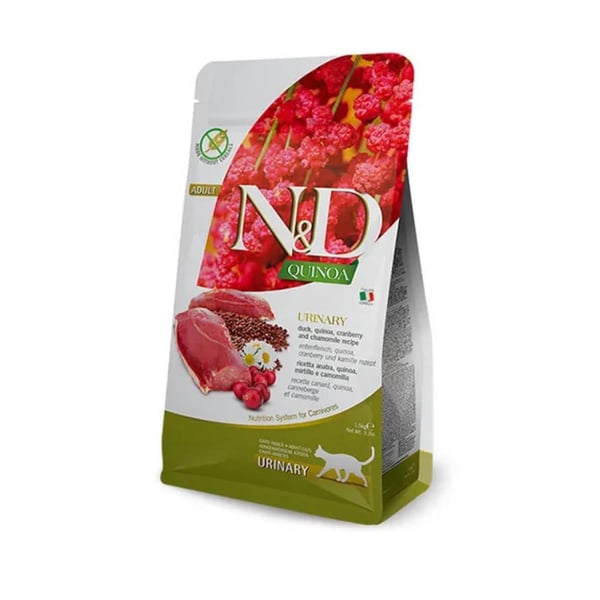 N&D Quinoa Urinary Ördek ve Kinoalı İdrar Yolları Destekleyici Kedi Maması 1,5 Kg