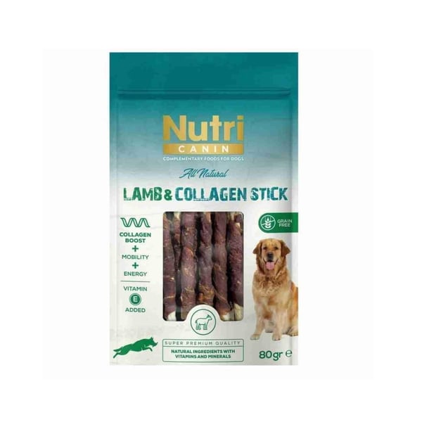 Nutri Canin Lamb Collagen Stick Kuzulu Köpek Ödülü 80 Gr