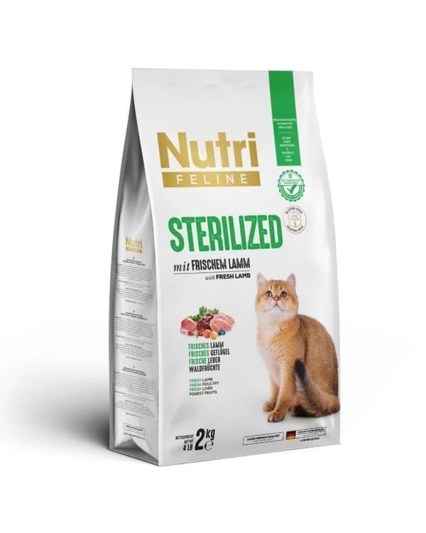 Nutri Feline Sterilised Kısırlaştırılmış Kuzulu Kedi Maması 2 kg