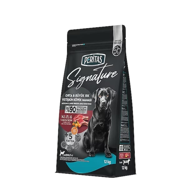 Peritas Signature Kuzu Etli 12 kg Orta ve Büyük Irk Yetişkin Köpek Maması