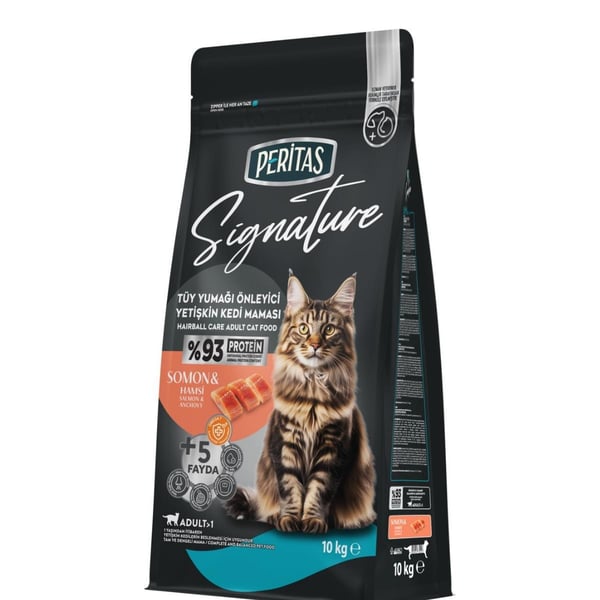 Peritas Signature Somonlu Yetişkin Kedi Maması Tüy Yumağı Önleyici 10 kg