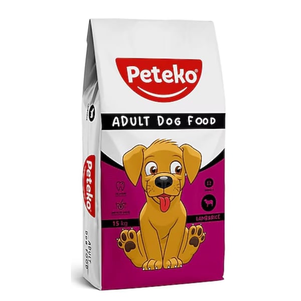 PETEKO KUZU ETLİ YETİŞKİN KÖPEK MAMASI 15 KG