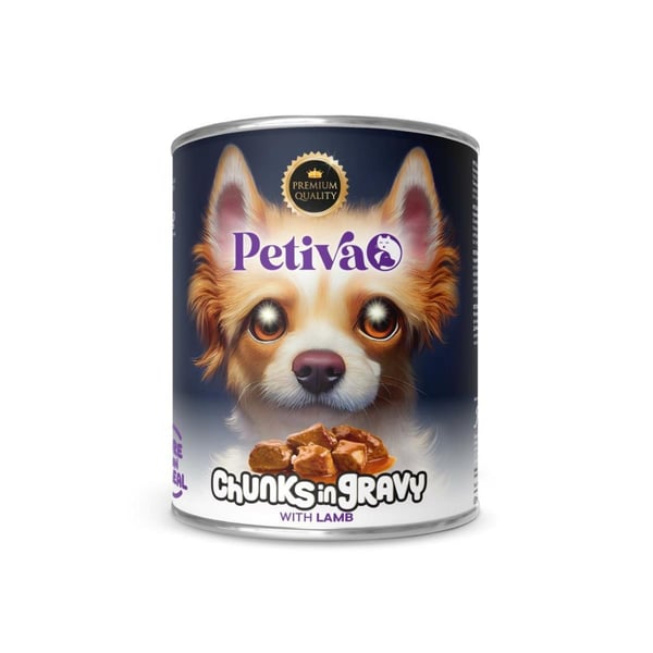 PETİVA KUZU ETLİ SOSLU YAVRU KÖPEK KONSERVESİ 400 GR