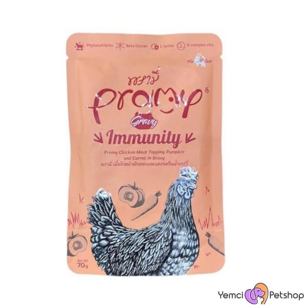PRAMY TAVUKLU BALKABAKLI HAVUÇLU TAMAMLAYICI YETİŞİN KEDİ MAMASI 70 GR